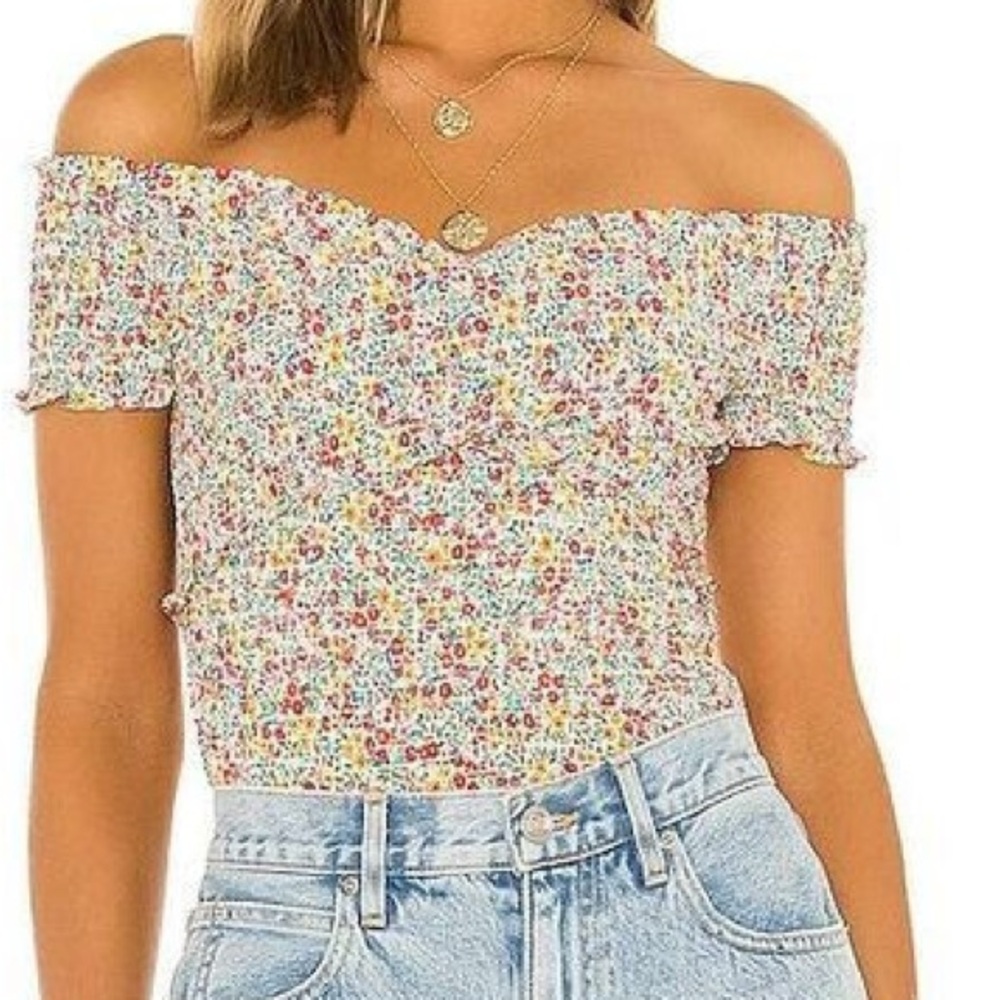 BB Dakota by Steve Madden Multicolor Floral Crop Top